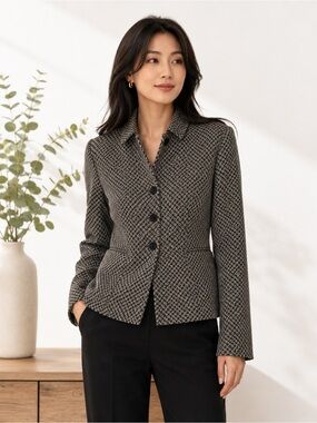 Tahari Arthur S. Levine Blazer - Black and Gray           Women Size 6